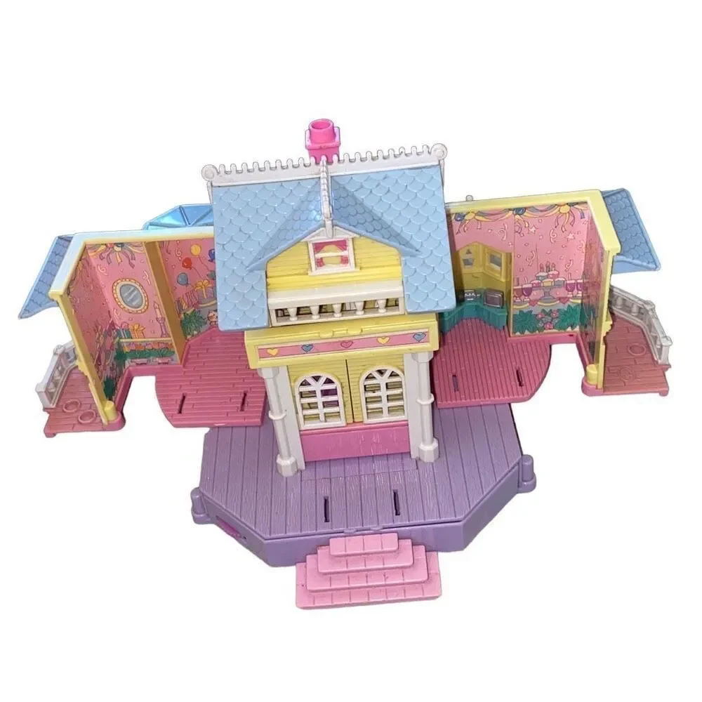 Bluebird Polly Pocket Clubhouse Pollyville Mansion Yellow Vintage 1995 GUC